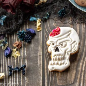 decupator aluat pastă de zahăr fondant biscuiti craniu halloween turta dulce