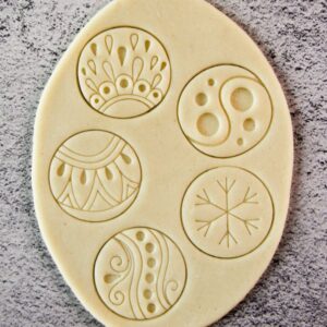 set decupatoare aluat pastă de zahăr fondant globuri craciun