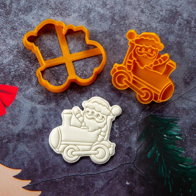 Set 6 decupatoare și ștampile "Tren Crăciun" - imagine 7