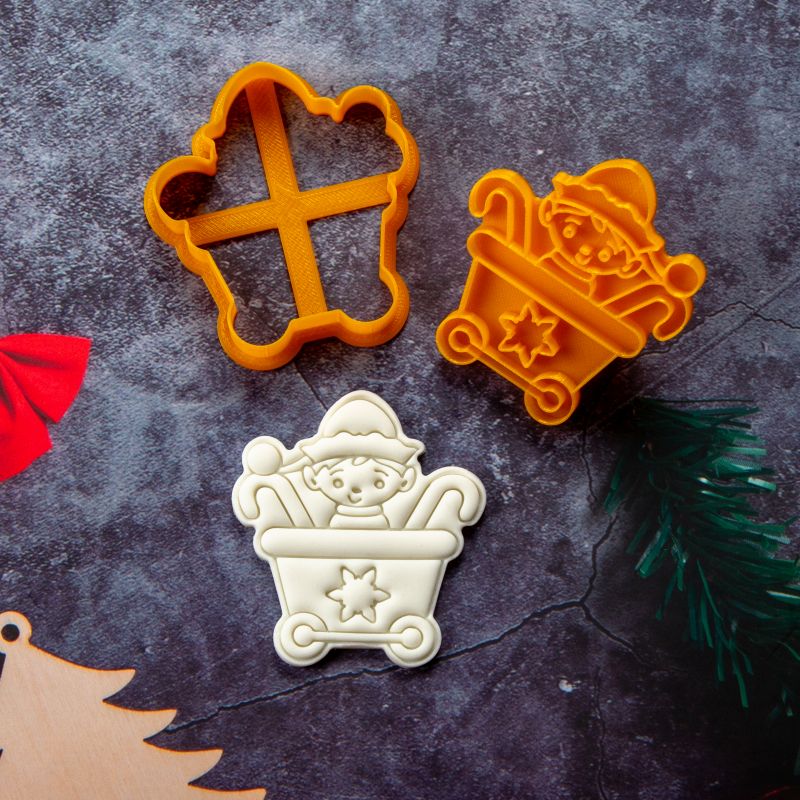 Set 6 decupatoare și ștampile "Tren Crăciun" - imagine 6