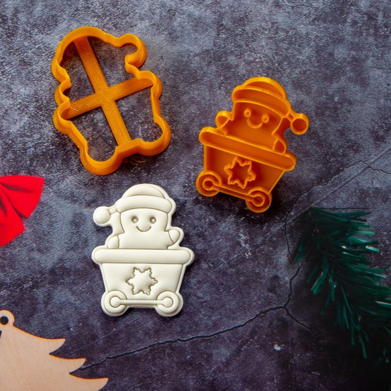 Set 6 decupatoare și ștampile "Tren Crăciun" - imagine 3