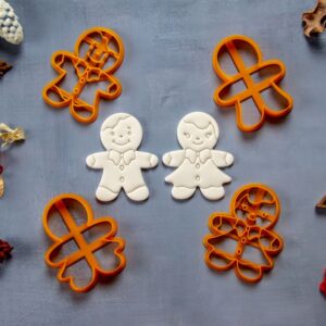 set decupatoare craciun baietel fetita turta dulce