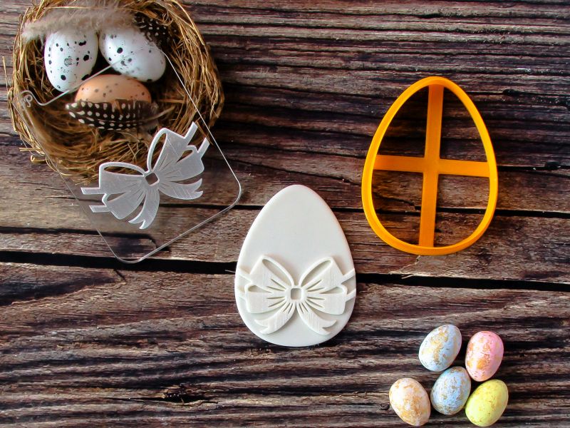 Set embosator și decupator "Ou cu fundă M2" - imagine 2