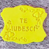 decupator aluat pastă de zahăr fondant biscuiți turtă dulce decorațiune tort text te iubesc ziua indragostiților valentine's day
